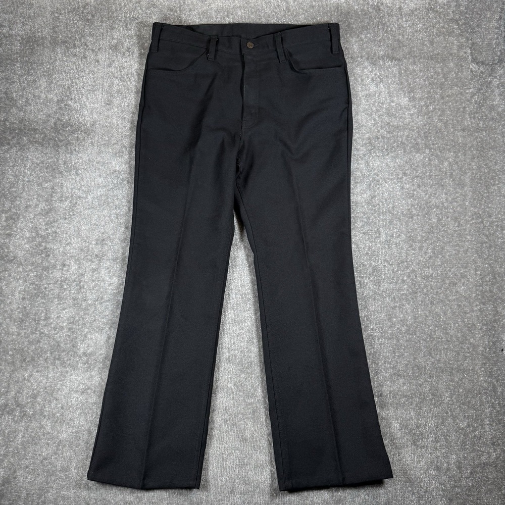 Vintage Levi's Dress Pants Men's 36x29 Black Straight Western Disco Cowboy USA